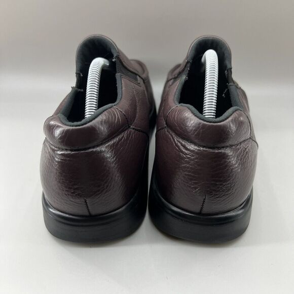 SAS Side Gore Men Size‎ 10.5 WW Shoes Burgundy Cordovan Leather Slip On Loafers - Picture 4 of 8